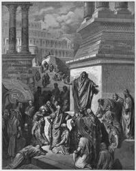 Jonás predicando a los ninivitas